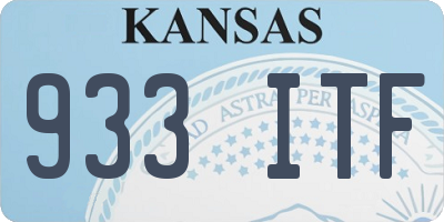 KS license plate 933ITF