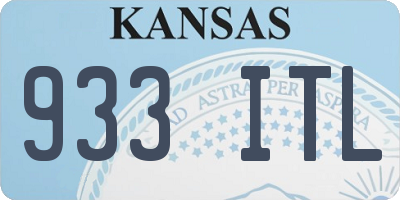 KS license plate 933ITL