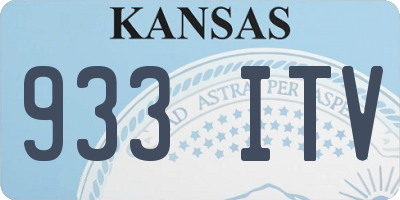 KS license plate 933ITV