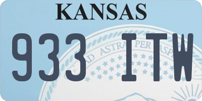 KS license plate 933ITW