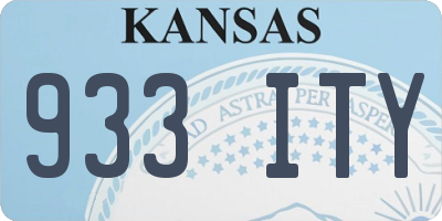 KS license plate 933ITY