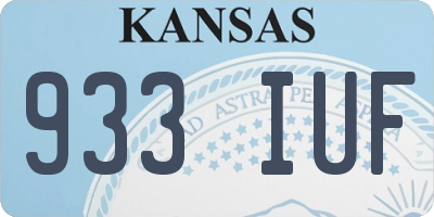 KS license plate 933IUF
