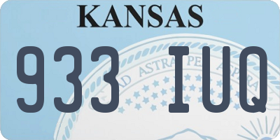 KS license plate 933IUQ