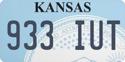 KS license plate 933IUT