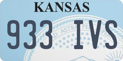KS license plate 933IVS