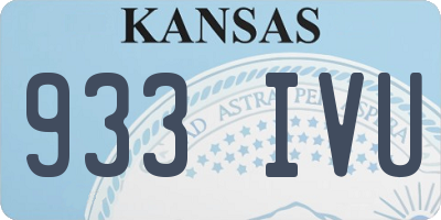 KS license plate 933IVU