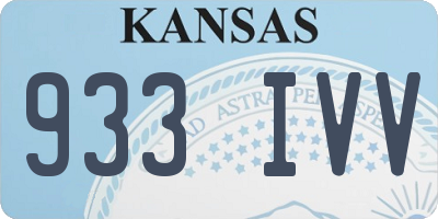 KS license plate 933IVV