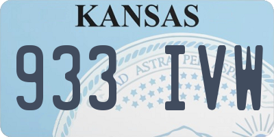 KS license plate 933IVW