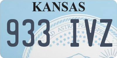 KS license plate 933IVZ