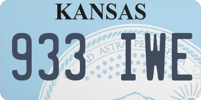 KS license plate 933IWE