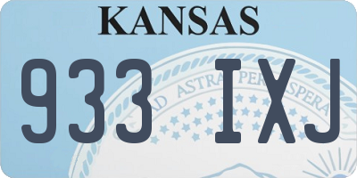 KS license plate 933IXJ