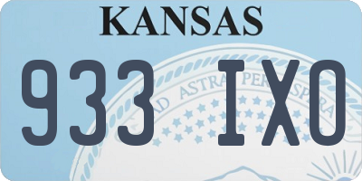 KS license plate 933IXO