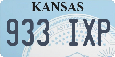 KS license plate 933IXP