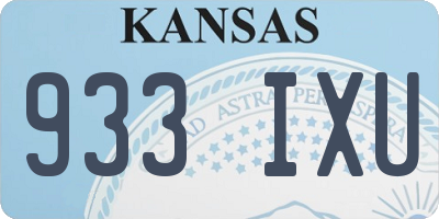 KS license plate 933IXU