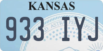 KS license plate 933IYJ