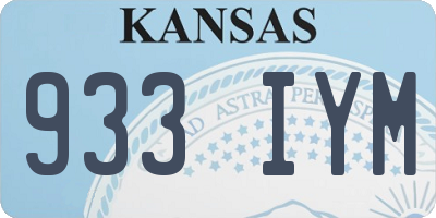 KS license plate 933IYM