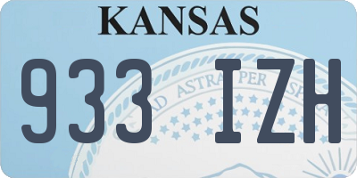 KS license plate 933IZH