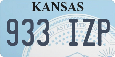 KS license plate 933IZP
