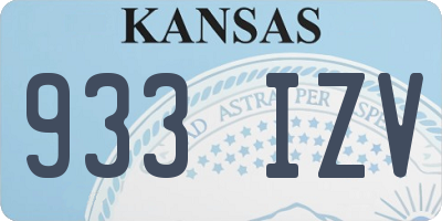 KS license plate 933IZV
