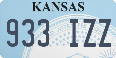 KS license plate 933IZZ
