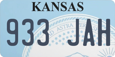 KS license plate 933JAH