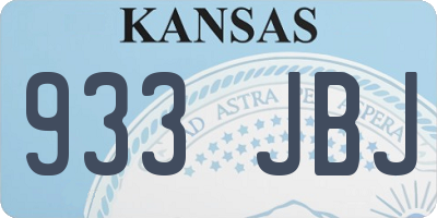 KS license plate 933JBJ