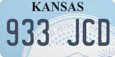 KS license plate 933JCD