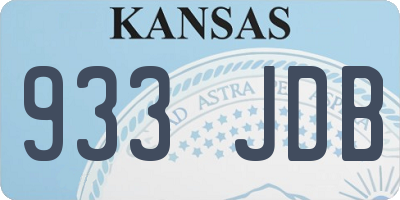 KS license plate 933JDB