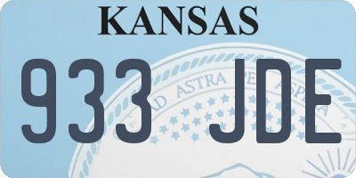 KS license plate 933JDE
