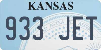 KS license plate 933JET