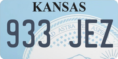 KS license plate 933JEZ