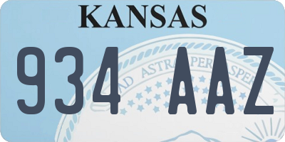 KS license plate 934AAZ