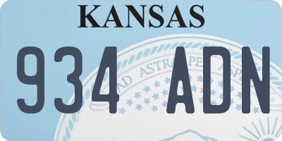 KS license plate 934ADN