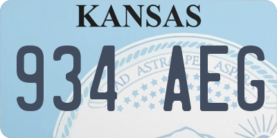 KS license plate 934AEG
