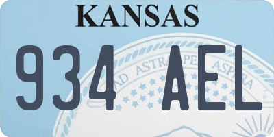 KS license plate 934AEL