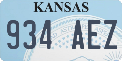 KS license plate 934AEZ
