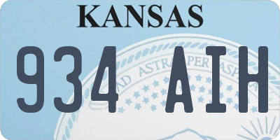 KS license plate 934AIH