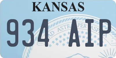KS license plate 934AIP