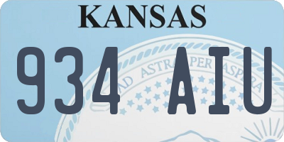 KS license plate 934AIU