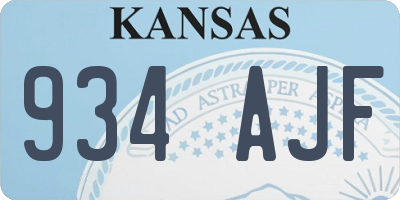 KS license plate 934AJF