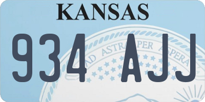 KS license plate 934AJJ