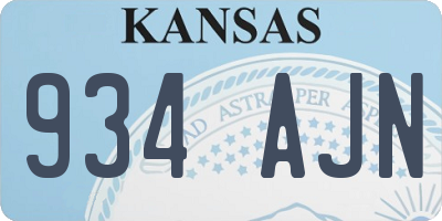 KS license plate 934AJN