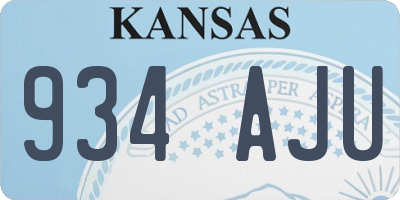 KS license plate 934AJU