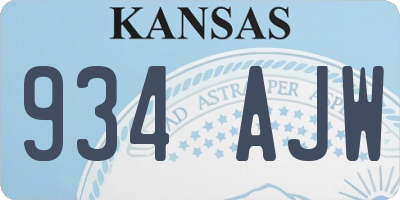 KS license plate 934AJW