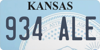 KS license plate 934ALE