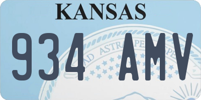 KS license plate 934AMV