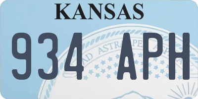 KS license plate 934APH