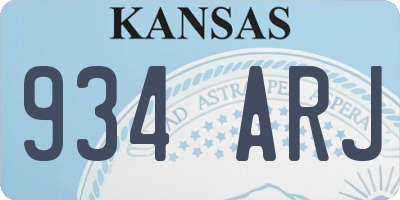 KS license plate 934ARJ