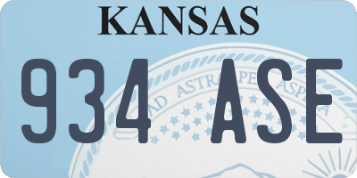 KS license plate 934ASE