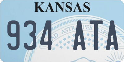 KS license plate 934ATA